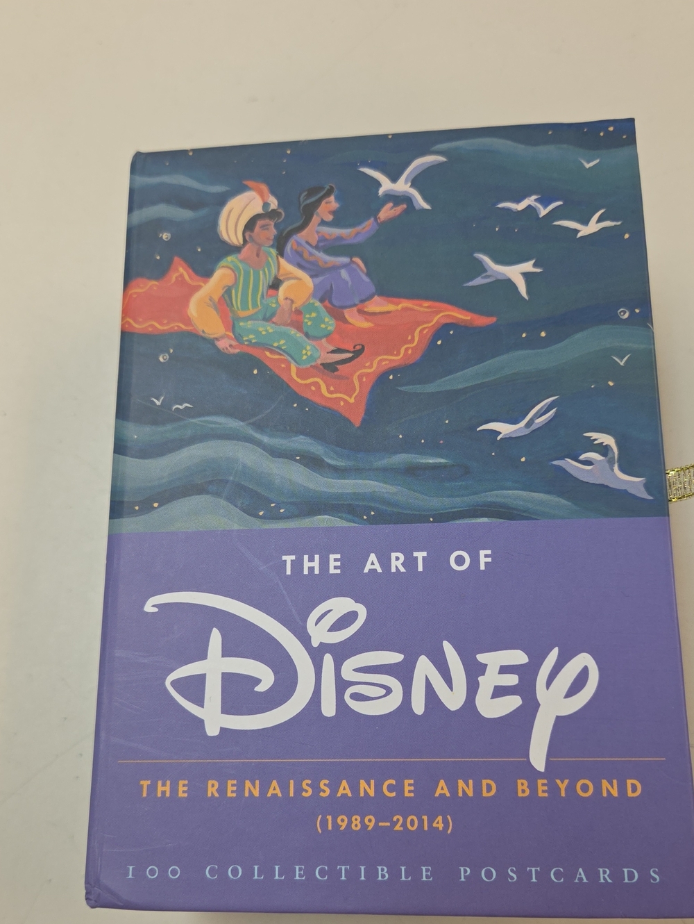 Disney Wall Art Cards Purple and Orange Seaside Aladdin Scene
